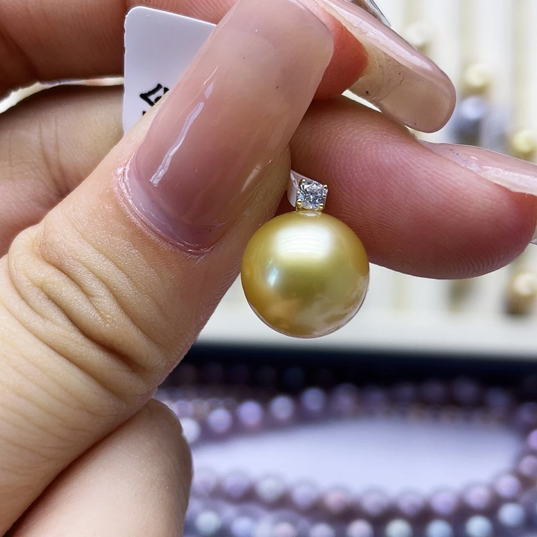 海水珍珠18K金镶嵌颈饰11