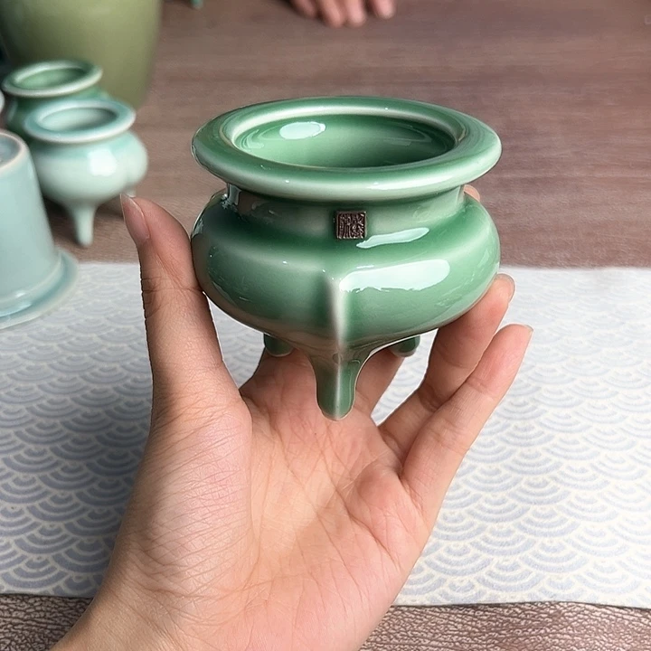 龙泉云间青瓷小米茶器