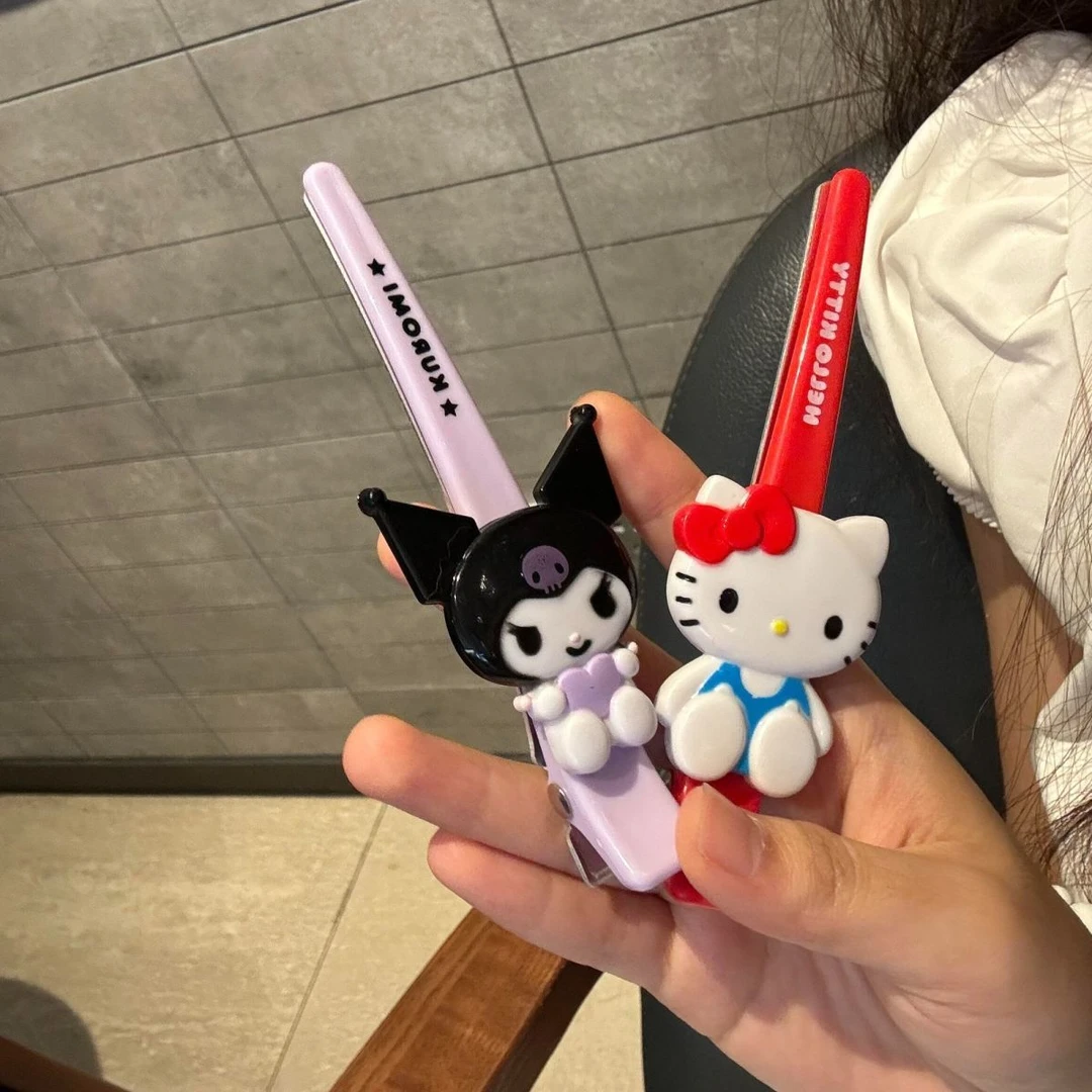 【9876人收藏】卡通可爱HelloKitty发夹少女心长款红色KT猫咪刘海夹