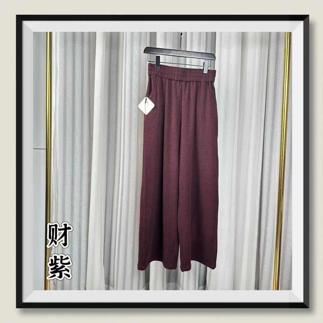 女科技五福纹阔腿裤6757 CC