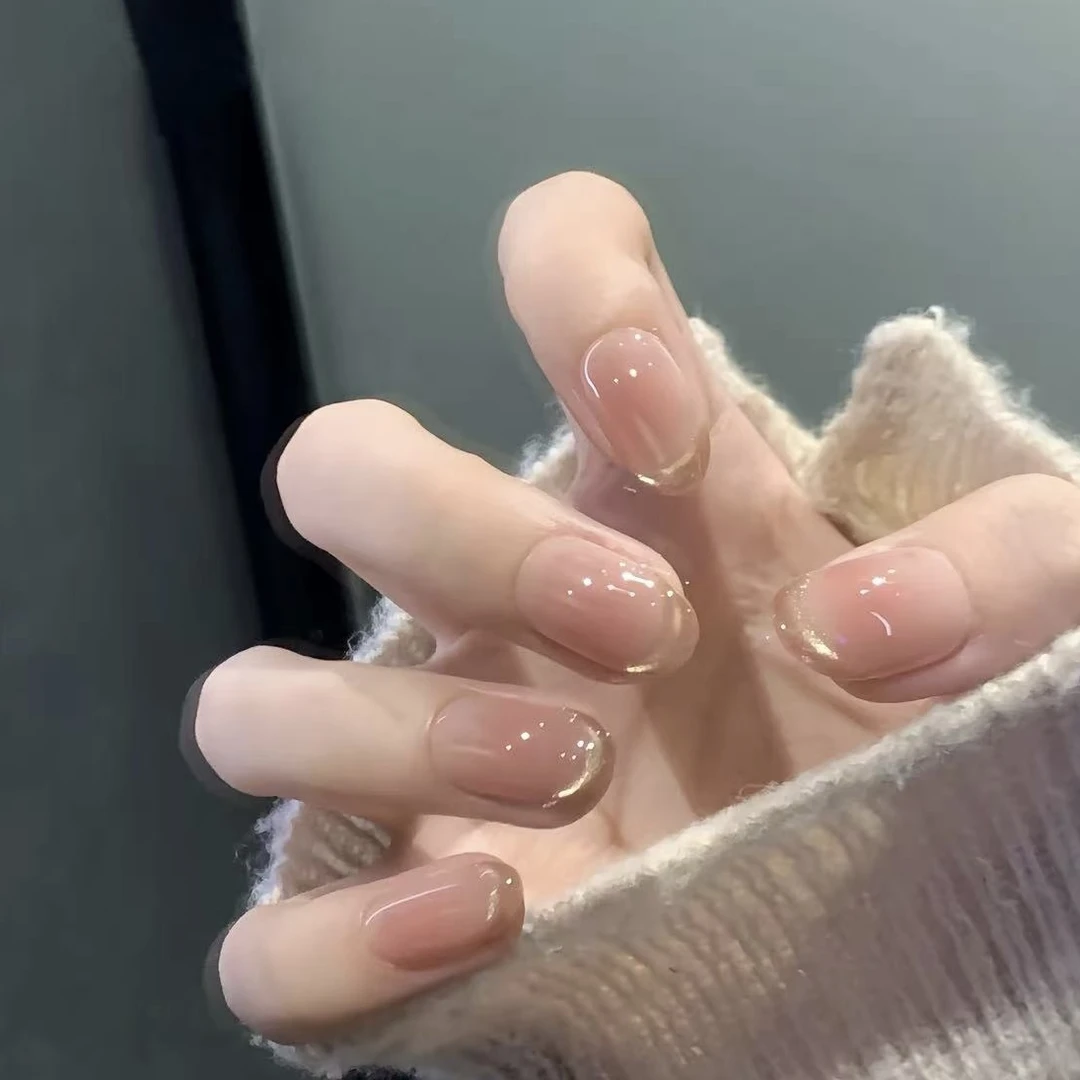 【秋日茶会】猫眼法式手工制作高品质穿戴甲可拆卸穿戴甲10片穿戴甲