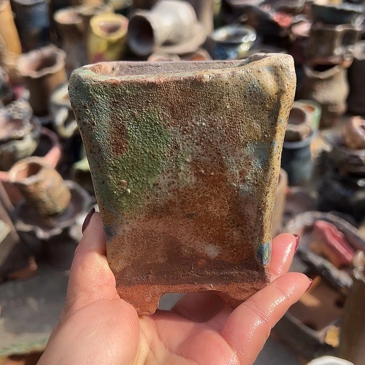 福利手工粗陶高温花器