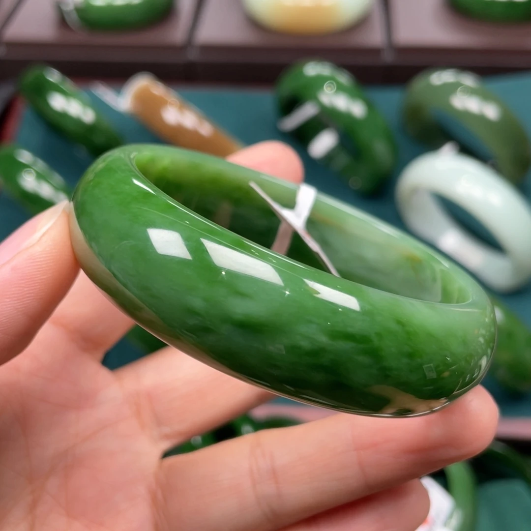 和田玉（碧玉）未镶嵌手镯5960