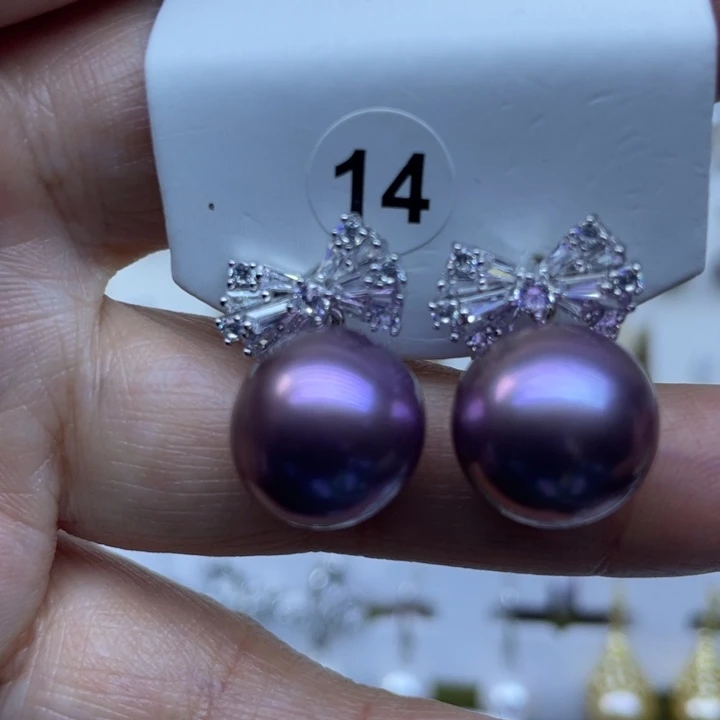 刘***利耳饰银S925镶嵌淡水珍珠