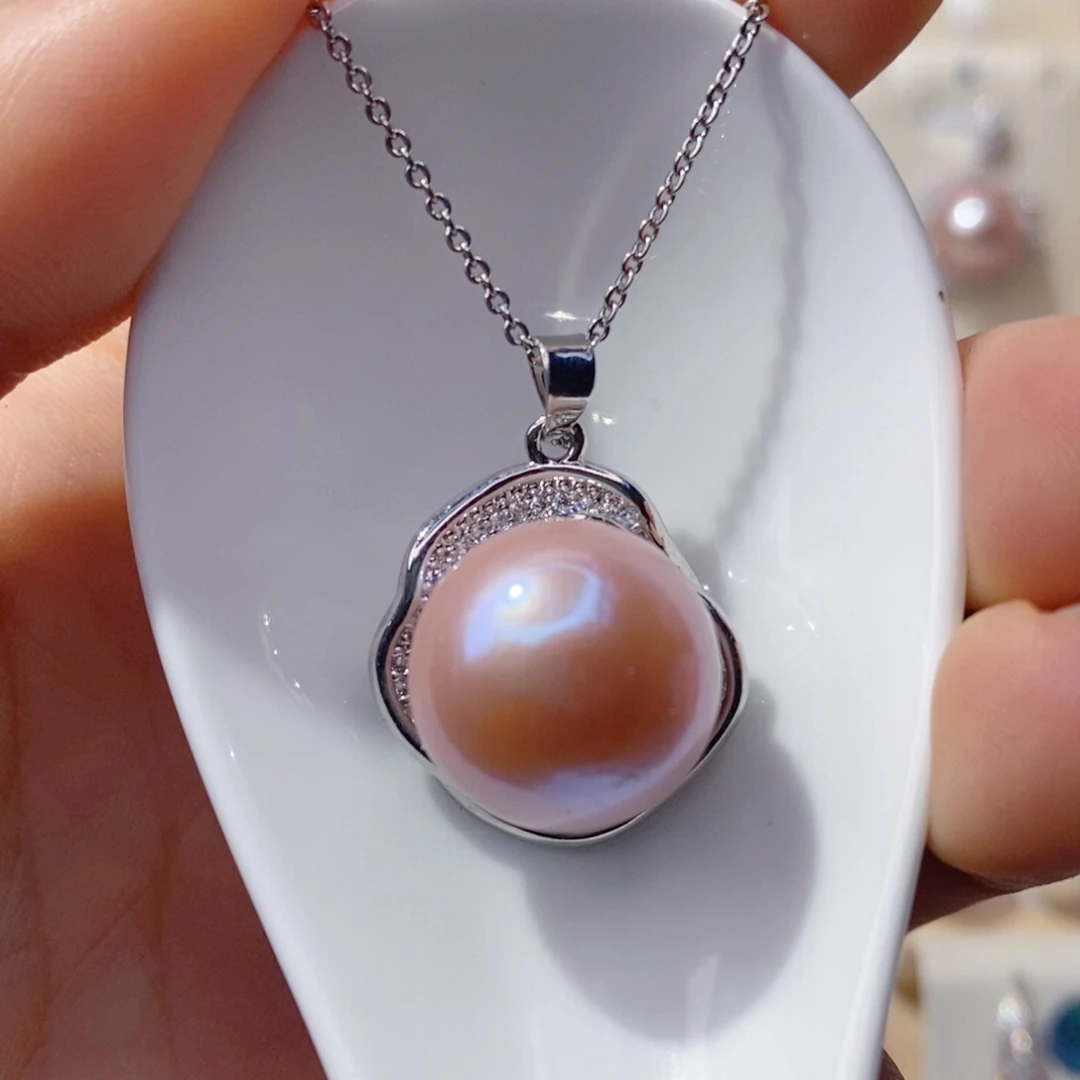 淡水珍珠吊坠(赠链)合金