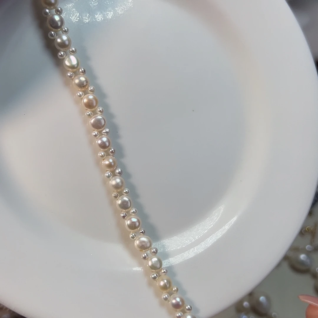 银S925镶嵌天然淡水珍珠设计款淡水珍珠