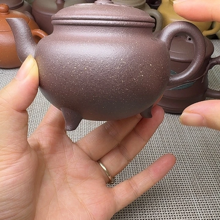 茶壶紫砂紫降坡大彬如意