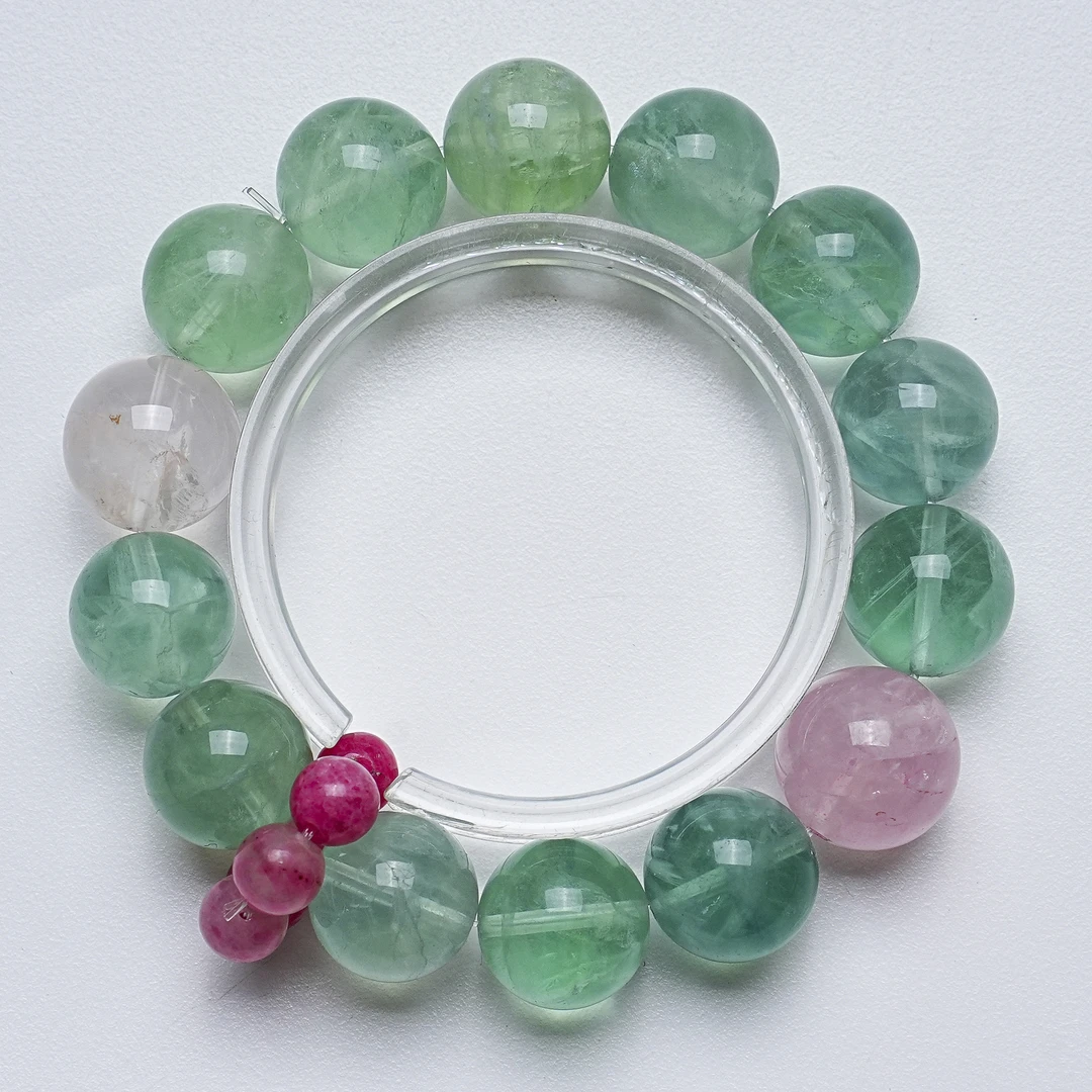 【薄荷粉糖】时尚水晶海蓝宝手串女款百搭送礼物手串