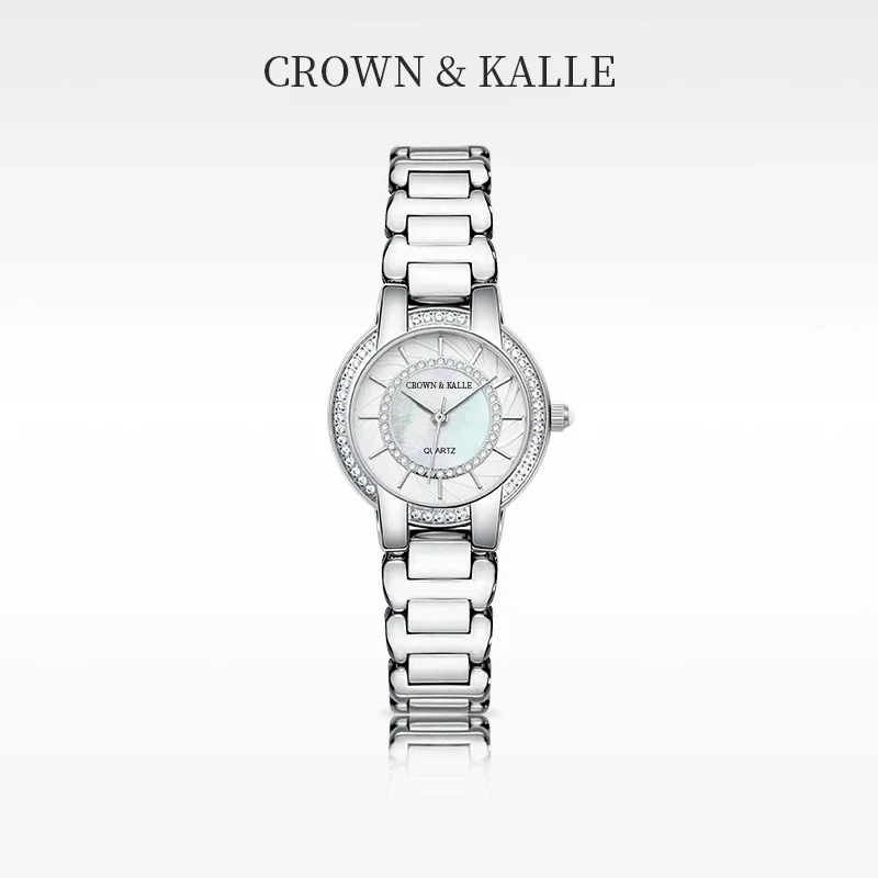 Crown Kallie【天空之境】流光系列设计感女士时尚潮流腕表CK8113白