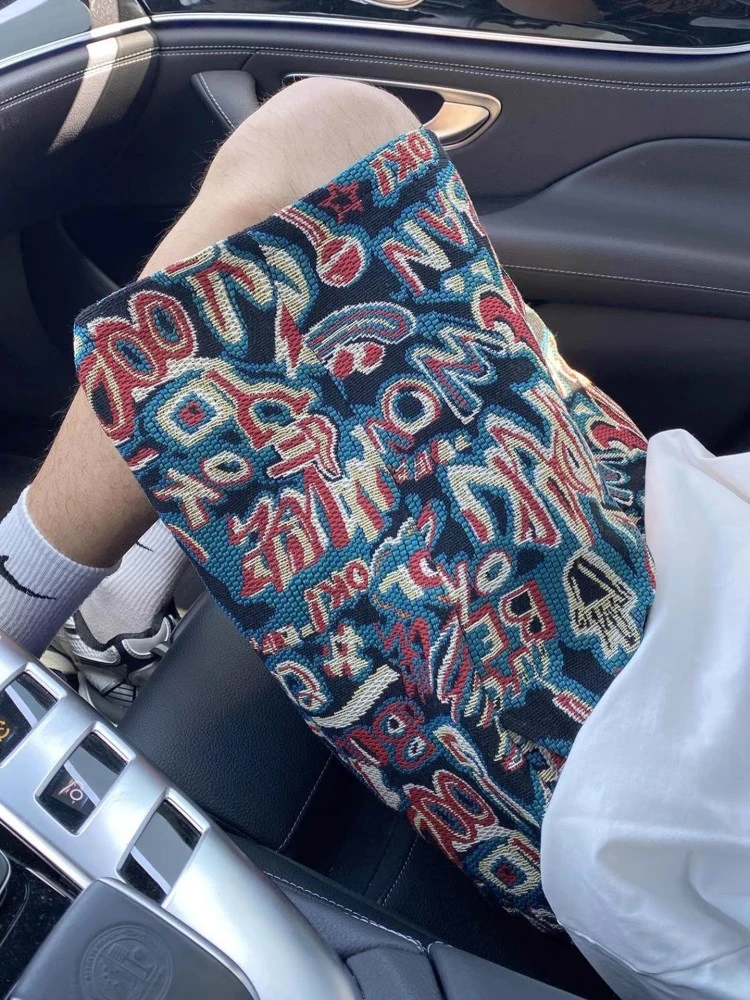 夏威夷民族风短裤男夏季美式潮牌运动裤子ins宽松休闲沙滩五分裤