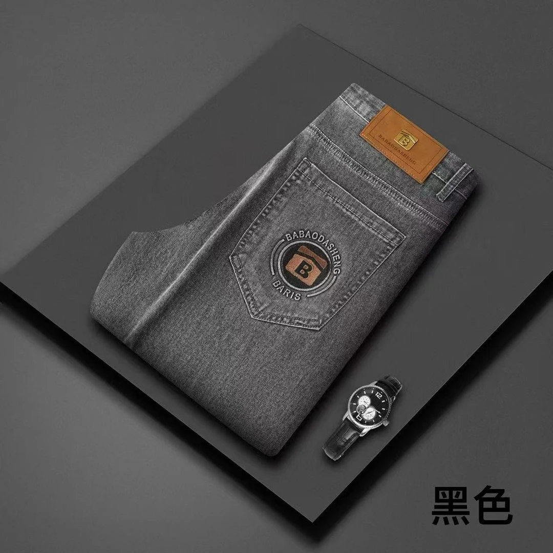 25669款 超薄 超弹 空调牛仔裤 独特空题降温  刺绣魔术防伪