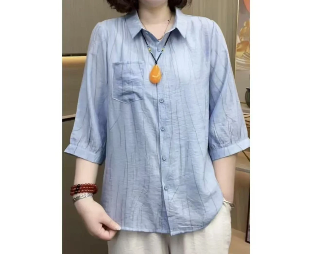 2025-077条纹短袖
