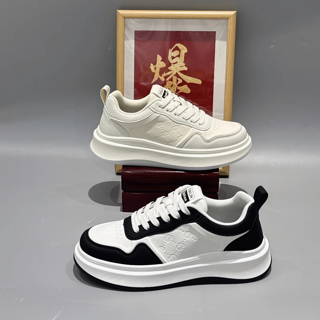 通勤风超轻简约拼色男士休闲鞋系带百搭运动鞋#66002