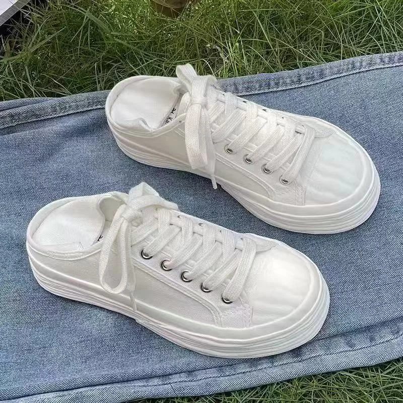 8638 白色 溶解小白鞋女ulzzang潮港风韩版复古百搭低帮帆布鞋