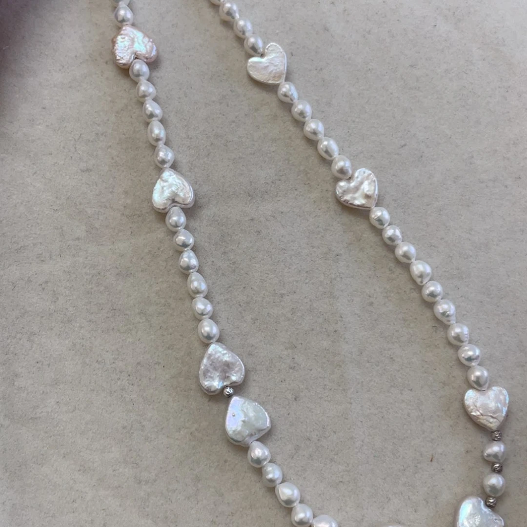 淡水珍珠颈饰银S925镶嵌