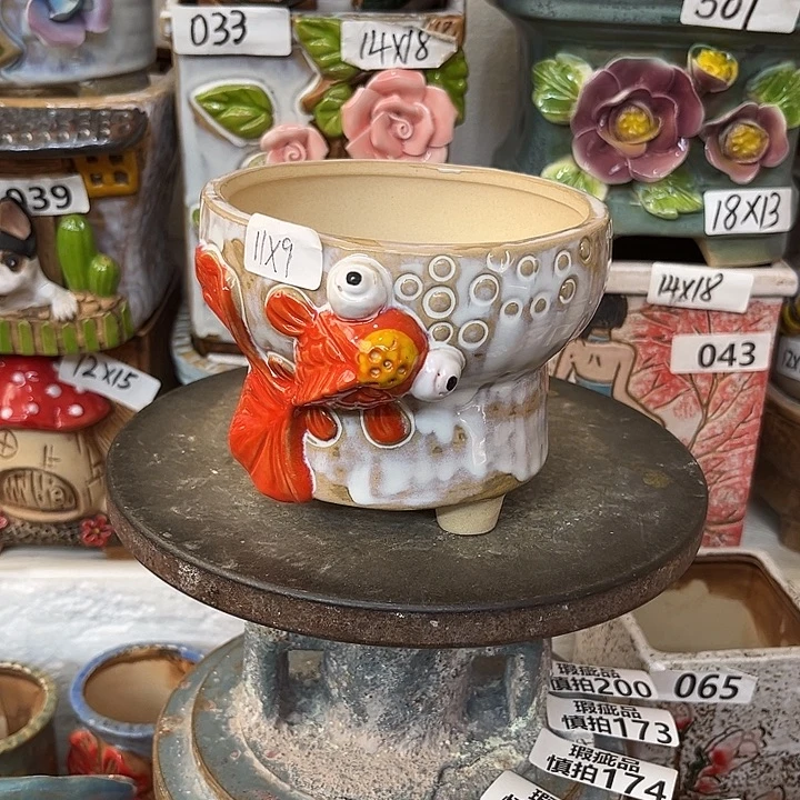 粗陶材质多肉花盆