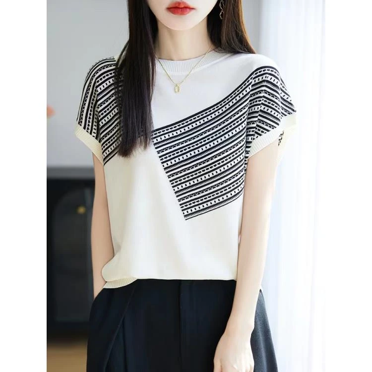 莱赛尔天 丝设计感短袖圆领NSY387