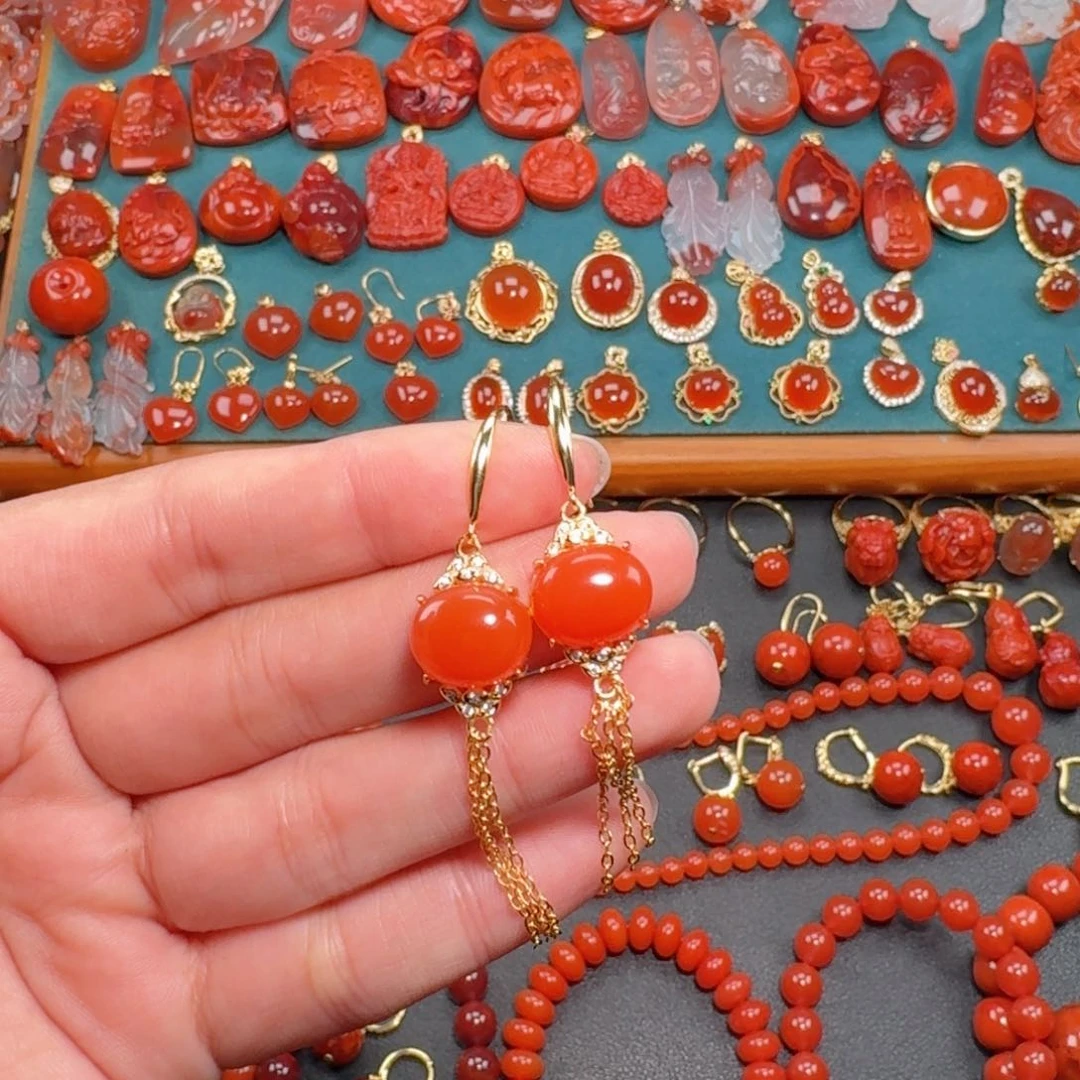 南红玛瑙南红银S925镶嵌