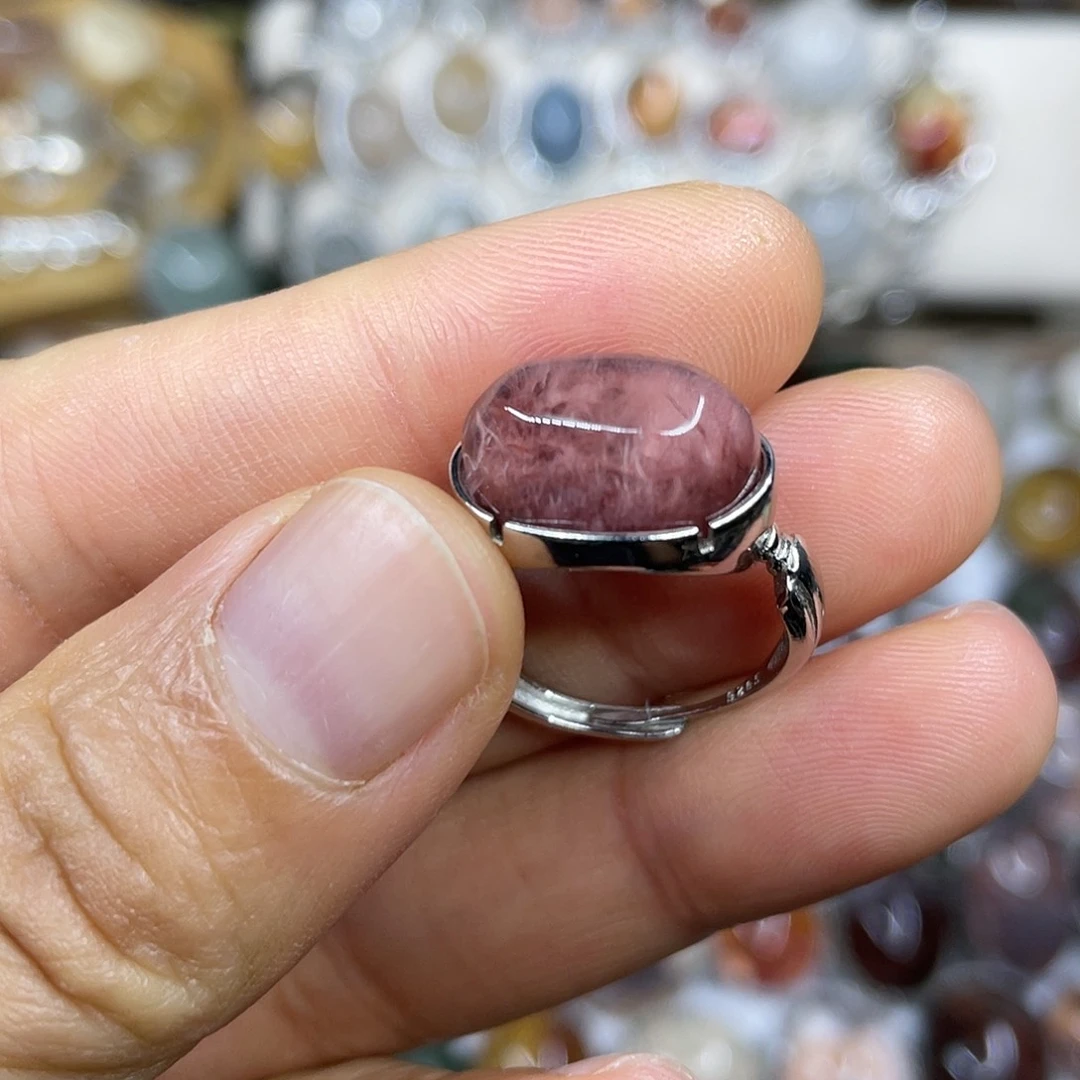 【闪购商品】银S925镶嵌珠宝半成品水晶戒指