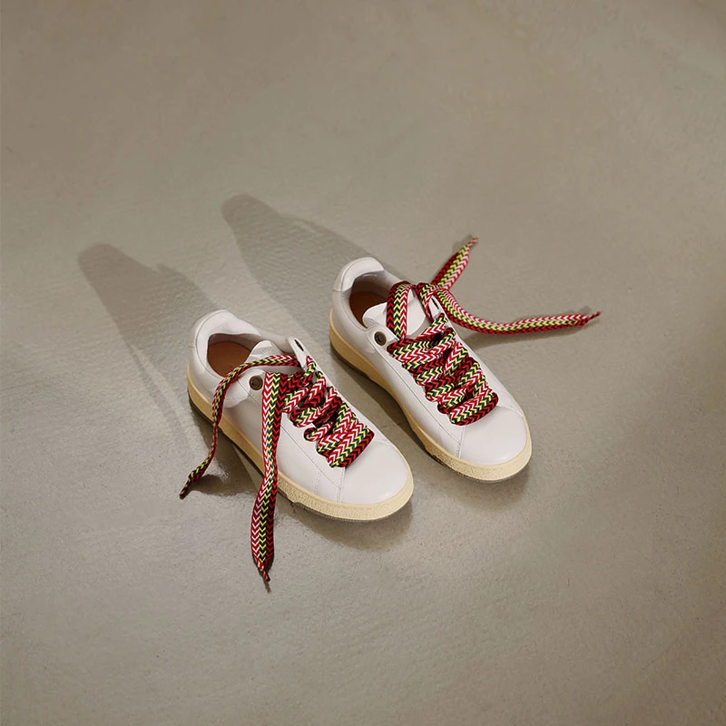 吕小布 | lanvi*凡意大利头层牛皮 复古休闲运动小白鞋板鞋女0392