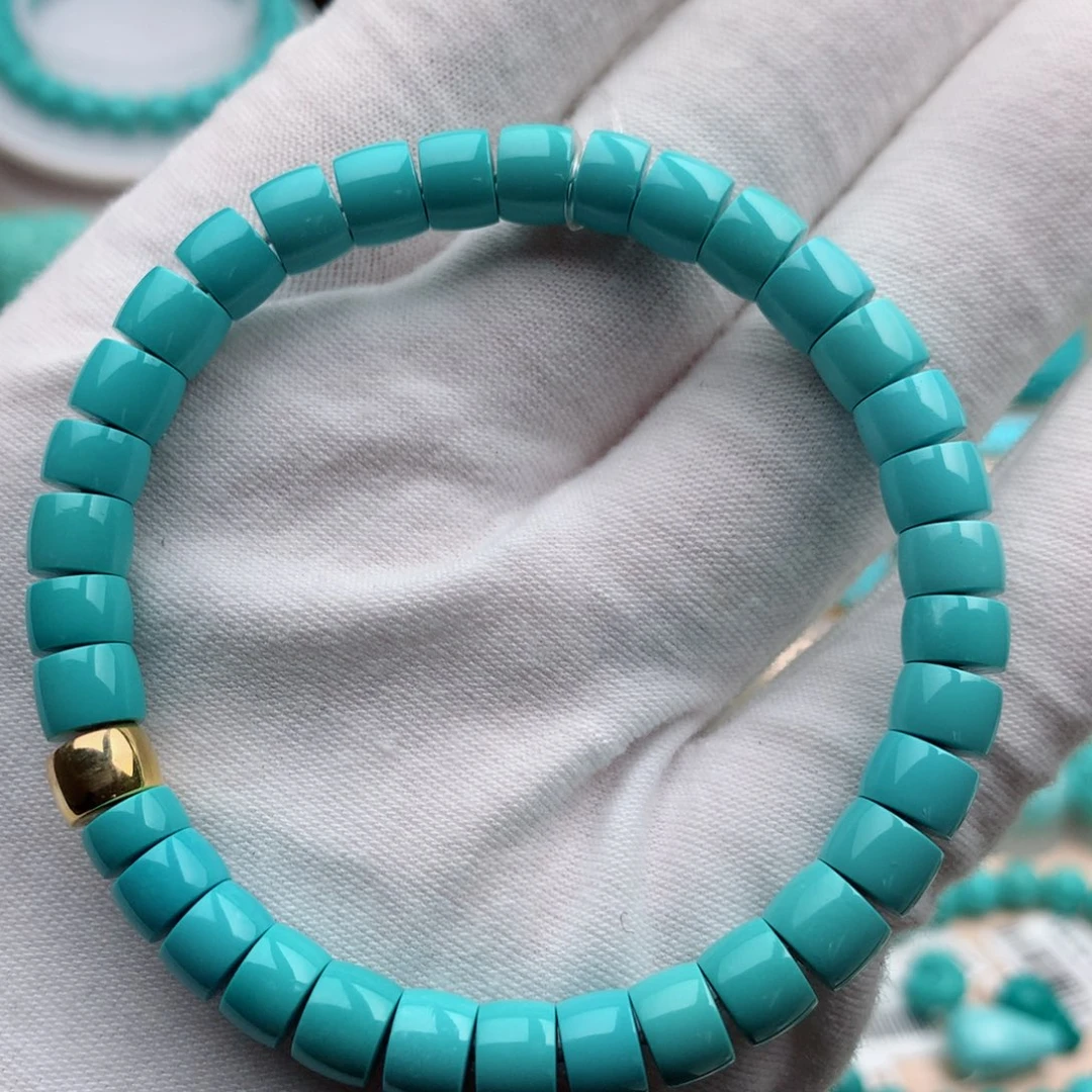 绿松石珠宝奇石未镶嵌重：17.1克