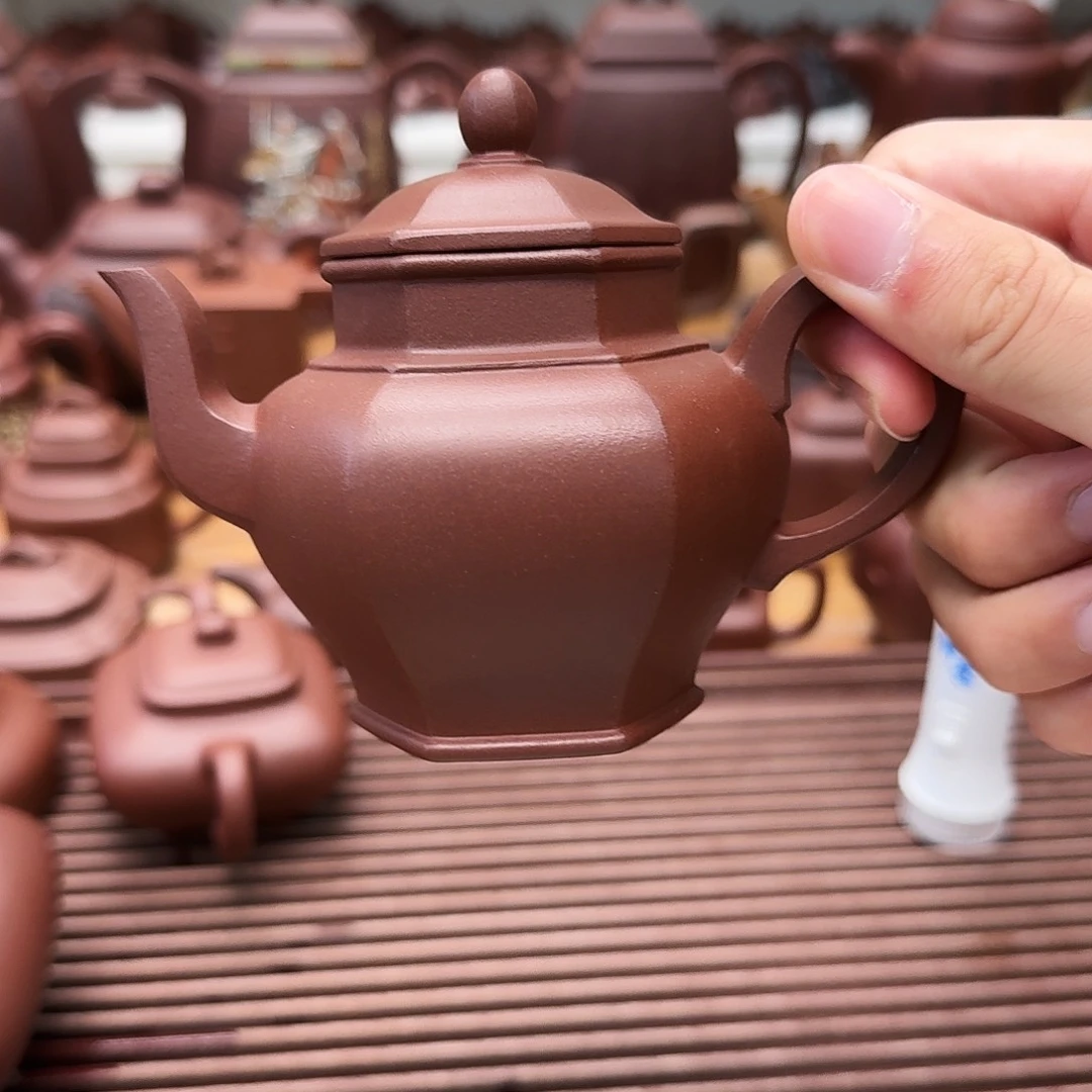 茶壶紫砂紫砂壶六方笑樱160cc