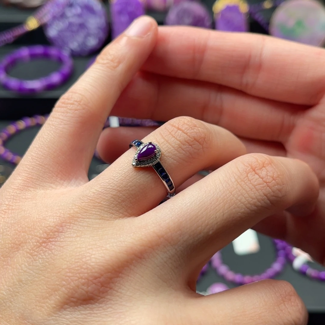 苏纪石（舒俱来）银S925镶嵌戒指