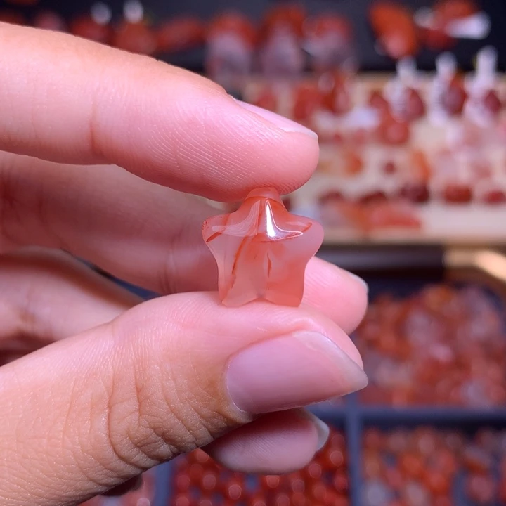 南红玛瑙未镶嵌珠宝半成品星星