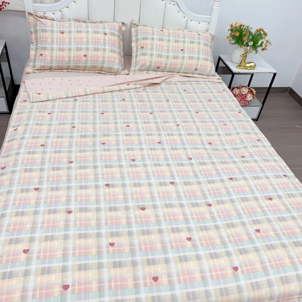 双人被套AB版【爱心爱心】尺寸2X2.3米亲肤舒适柔软印花被套