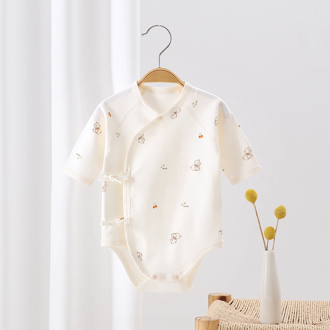 婴儿长袖包屁衣纯棉无A类骨工艺设计春秋季爬爬衣初生儿宝宝衣服