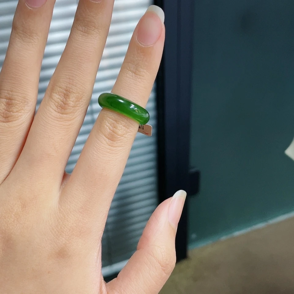 【闪购商品】未镶嵌戒指和田玉（碧玉）?**?