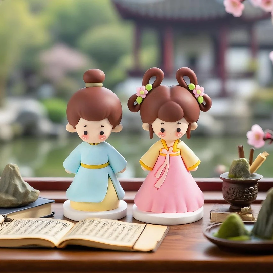 国潮古风情侣摆件中式桌面家居饰品装饰七夕情人节生日礼物送女生