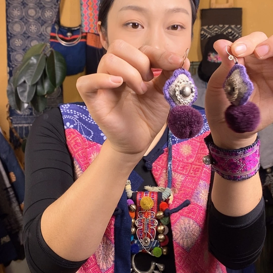 刺绣巨****?手工制作耳环