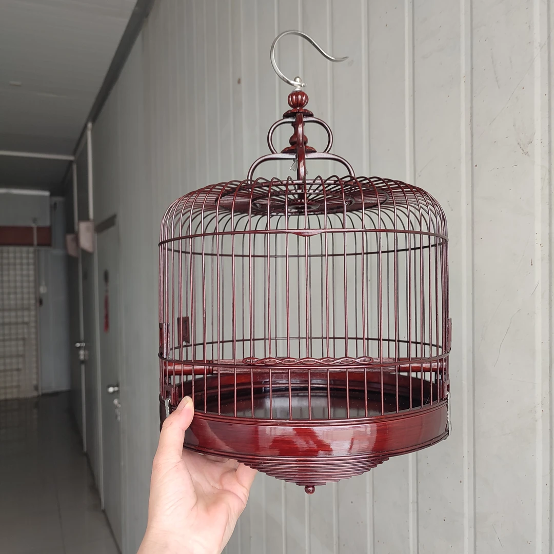 28/30实惠圆顶生漆靛颏笼红蓝波红脖蓝脖广笼活底竹笼广笼清远笼