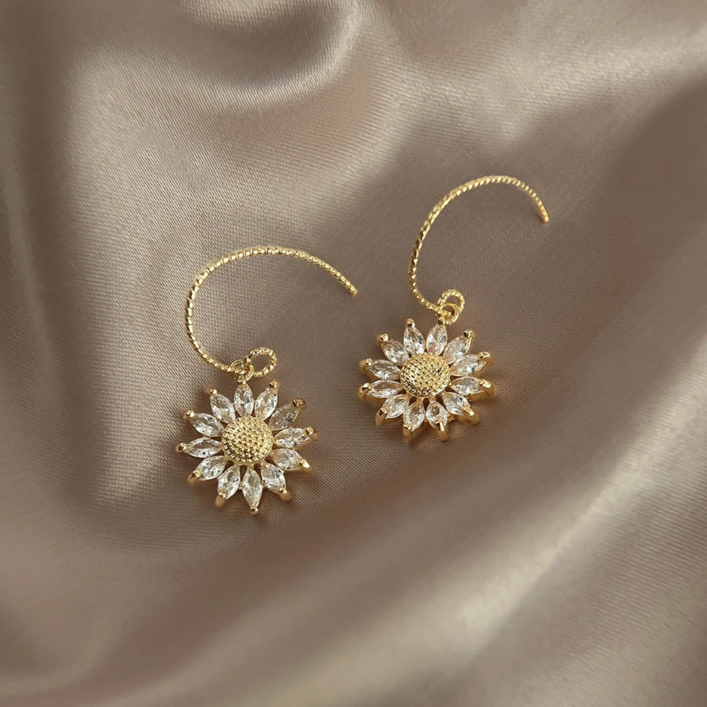 925银耳饰 925纯银系列耳钉中古法式滴油立体花朵耳钉网红耳环ins