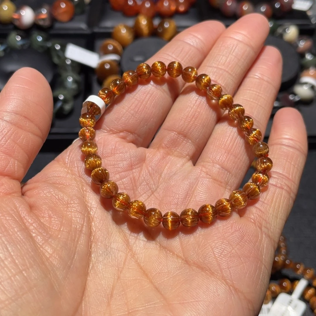 水晶手链未镶嵌铜顺发手链5.5mm左右