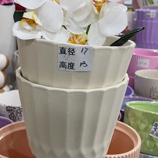 多肉绿植陶瓷花盆9.9包邮，有孔