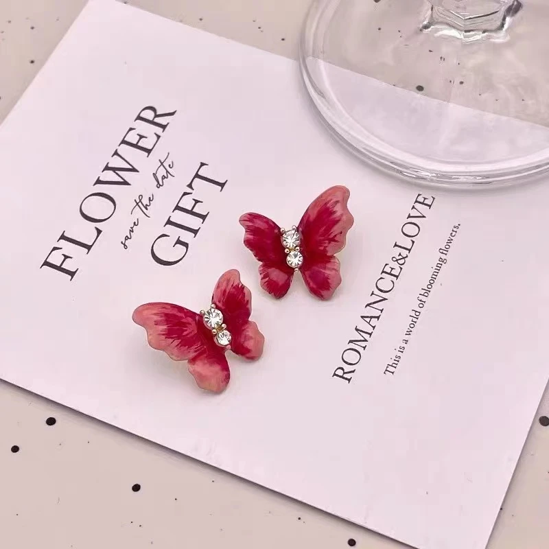 铜合金合成锆石耳饰 气质轻奢时尚可爱少女小众甜美素款可爱128