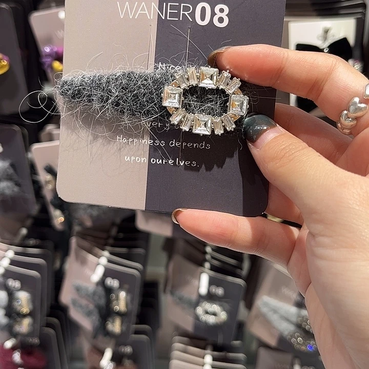 布艺非金属灰色拜拜夹