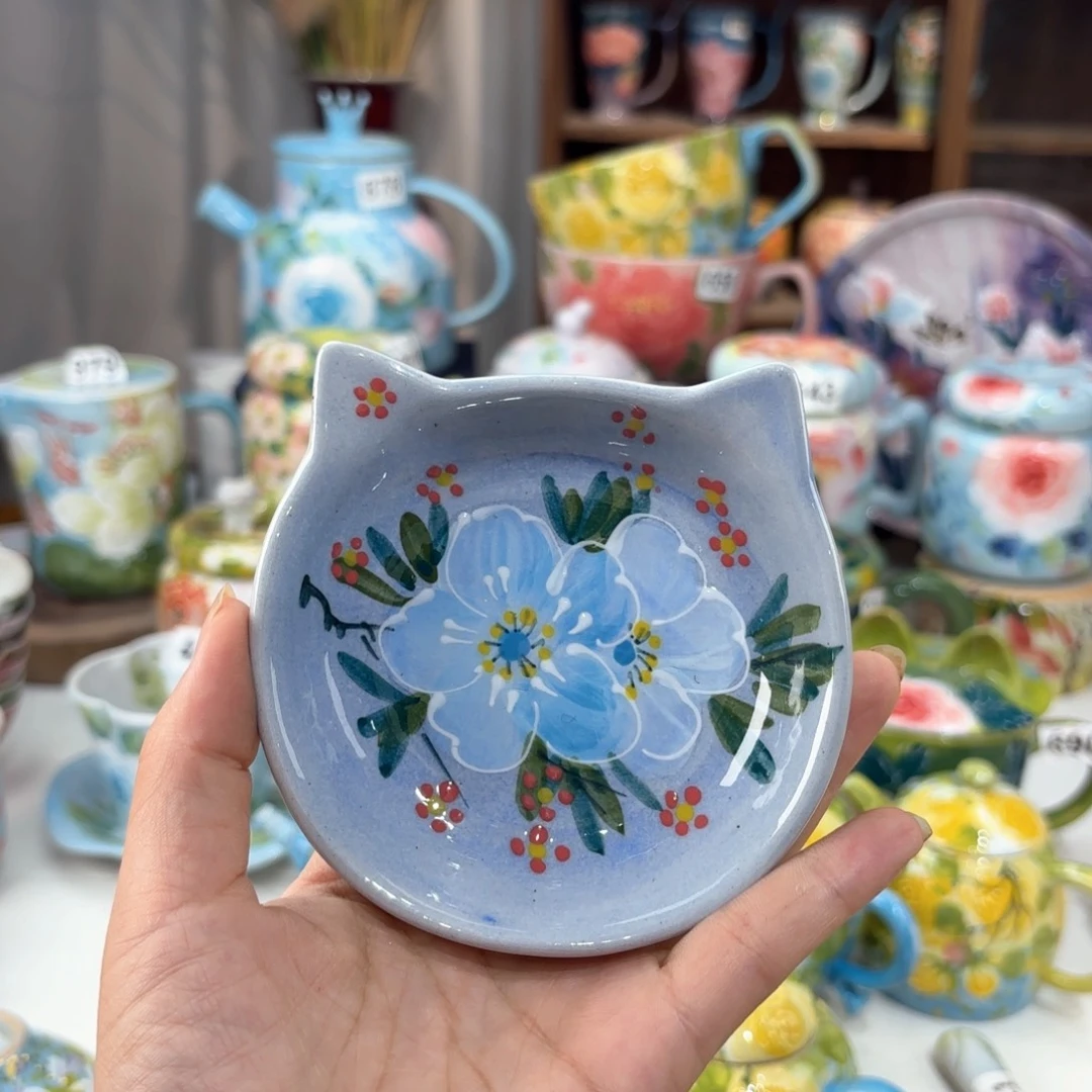 景德镇手绘高温釉下彩陶瓷茶具