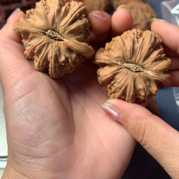 闫***功吊坠文玩核桃白狮子