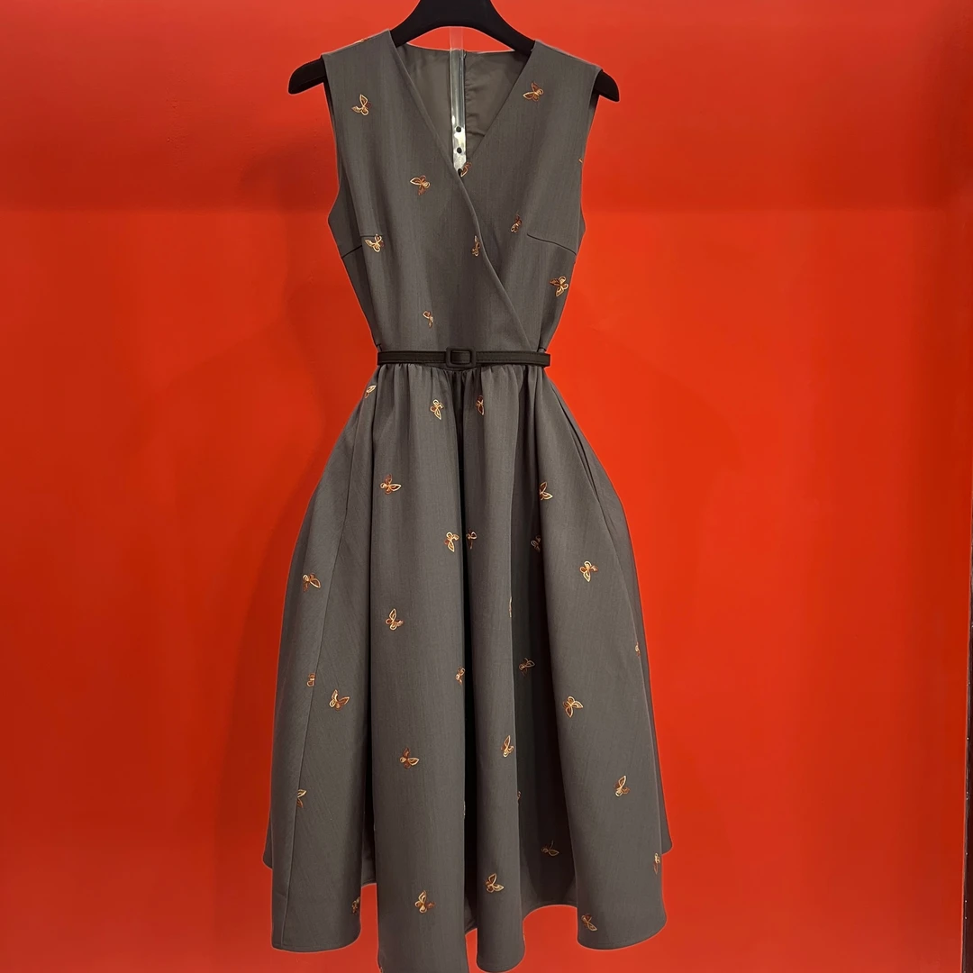 FRANCE BALIYA轻奢显瘦收腰百搭气质百搭夏季女装连衣裙2502003