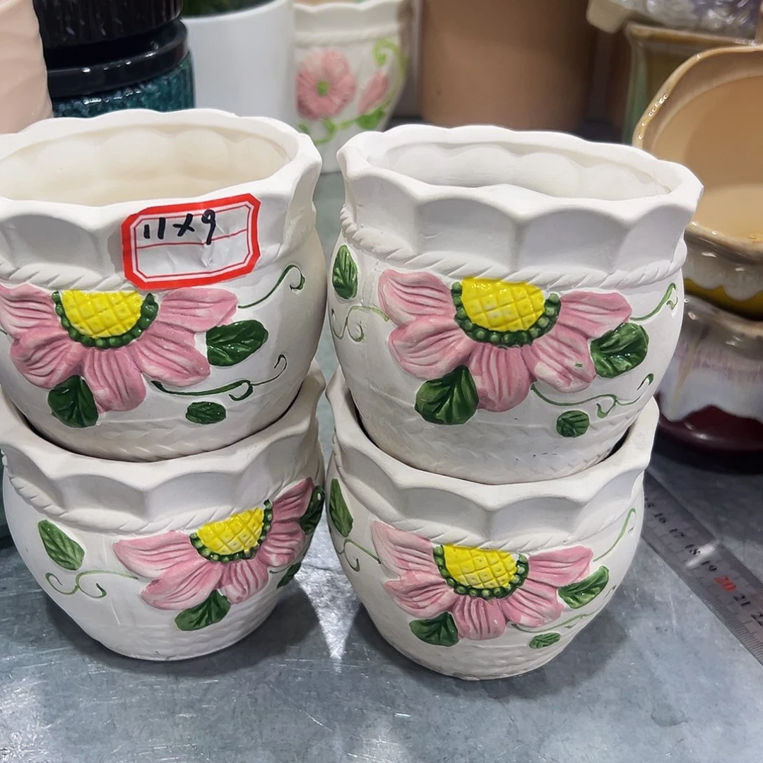 外贸尾单陶瓷花盆凑10米包邮