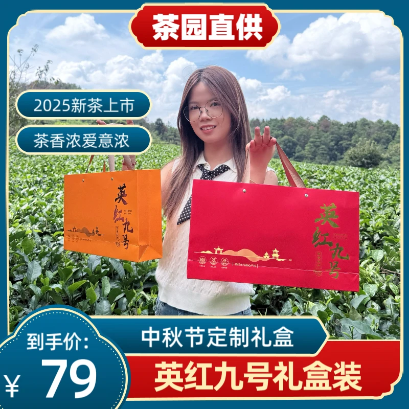 2025年春茶英红九号英德红茶礼盒独立装浓香耐泡型中秋节送礼