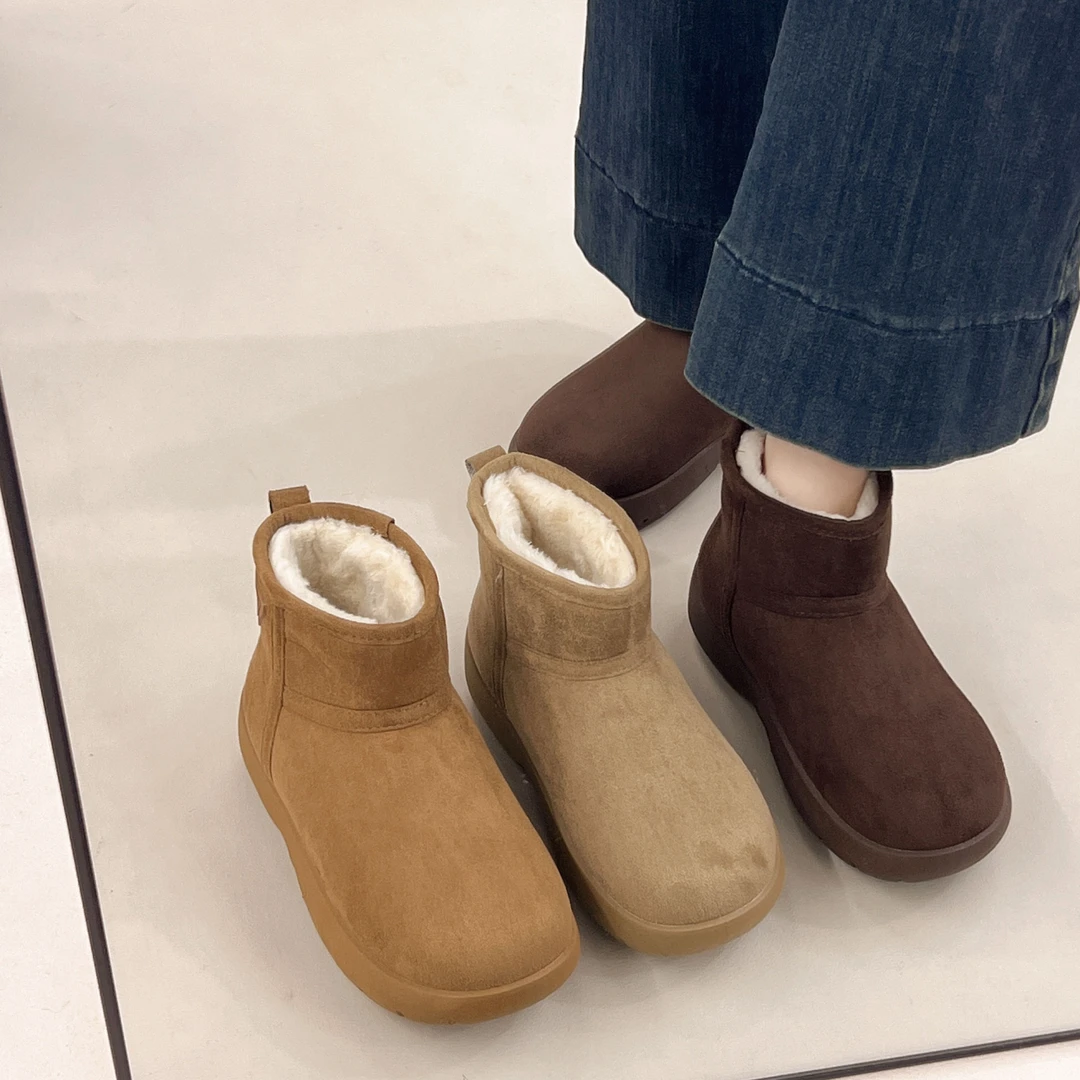 超火小土豆厚底雪地靴女款冬季爆款加绒加厚棉靴新款高帮防寒短靴
