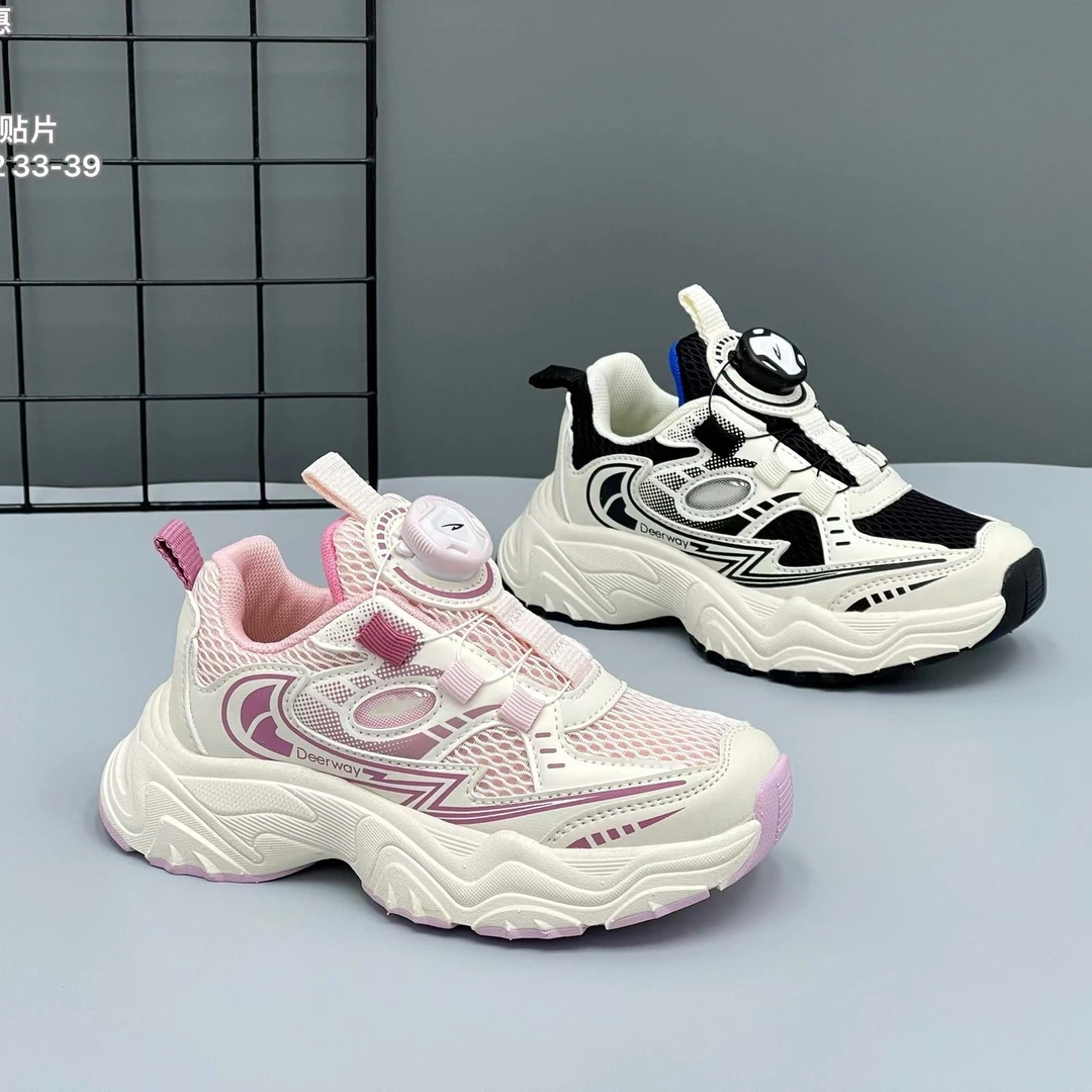 德尔惠【气泡水】春季新款3912双网纽扣运动鞋