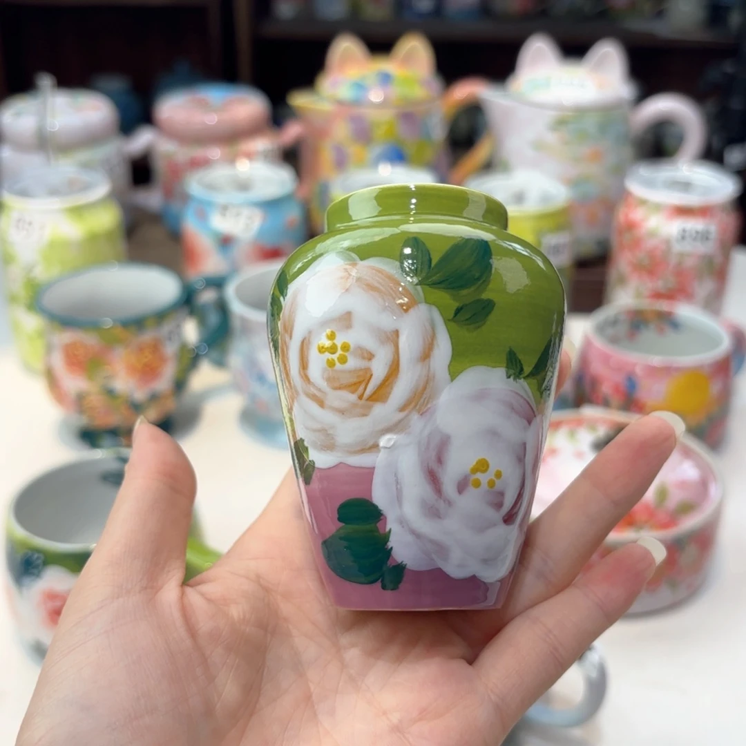 景德镇手绘高温釉下彩陶瓷茶具