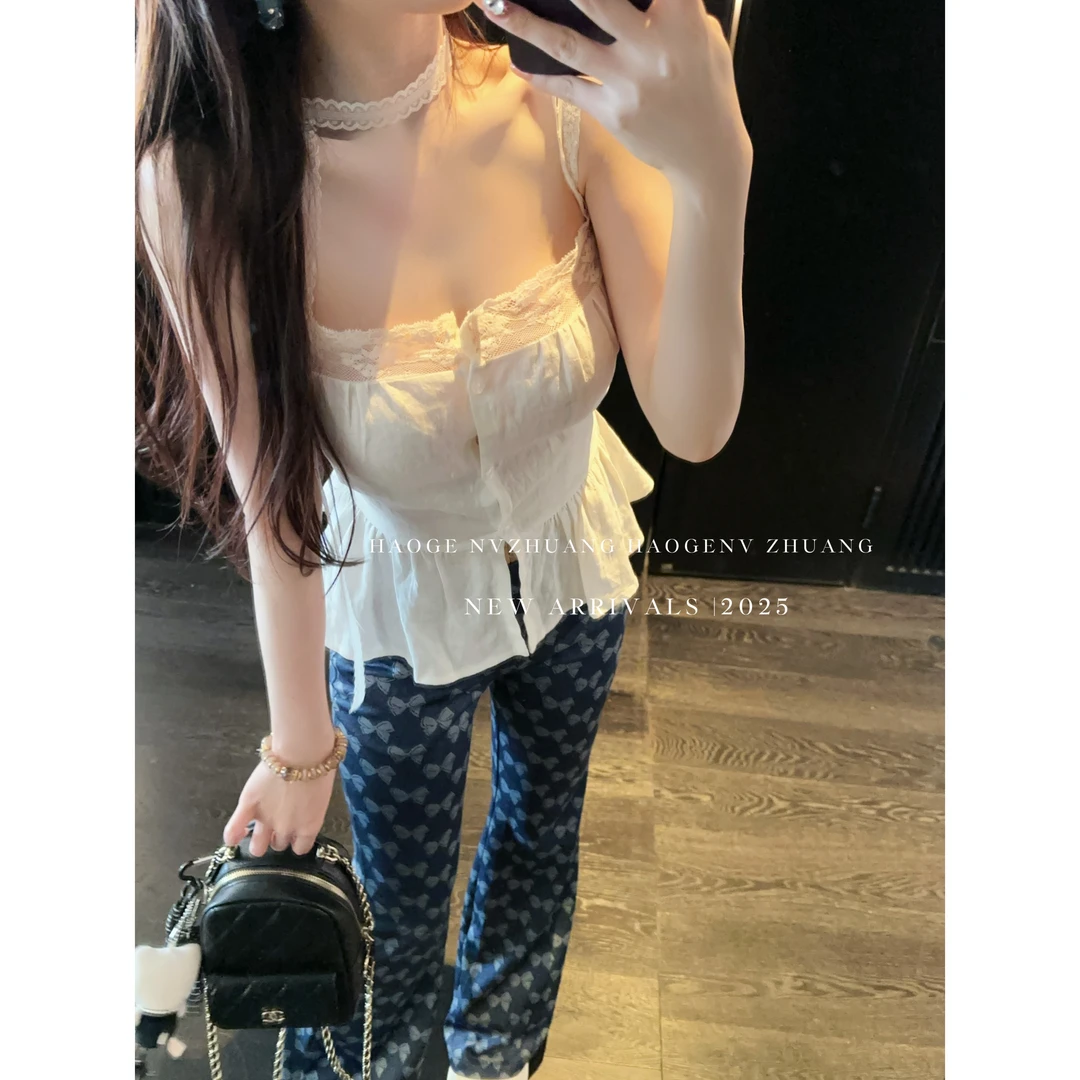 浩哥严选●内娱95花C5DD0786A吊带预（不含丝带）短款夏季外穿设计感