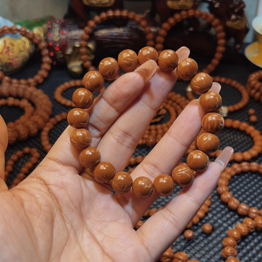 桃核手串12精品光珠