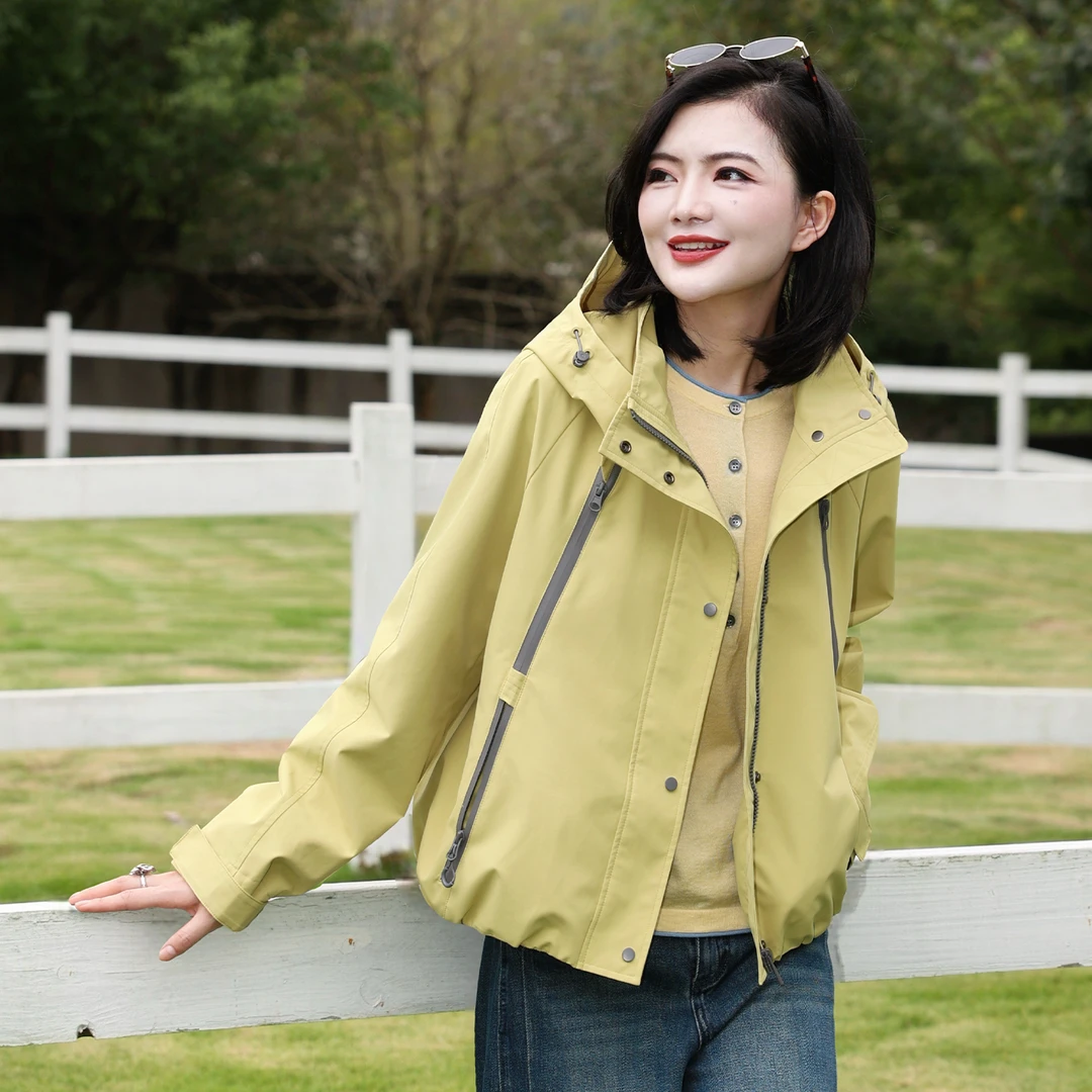 枫竺阿楠anan休闲连帽结构户外衣高级感出游服装女秋外套显瘦上衣